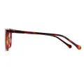 Graeme - Cat-eye Red-Demi Clip On Sunglasses for Men & Women